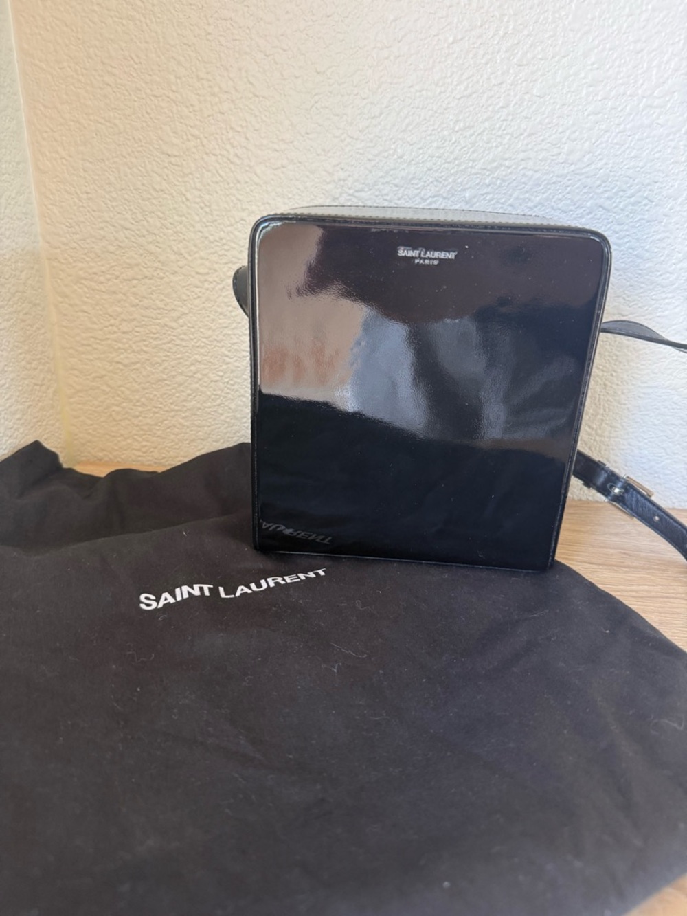 Saint Laurent Black Leather Interior Tote
